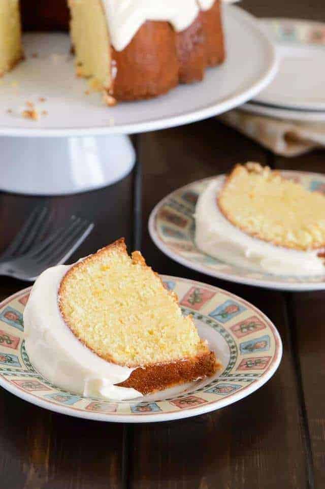 Orange Pound Cake with Cream Cheese Glaze Baked by an Introvert