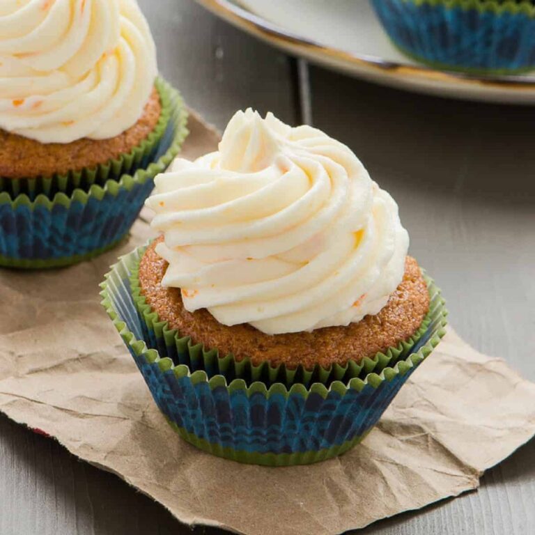 Gingerbread Cupcakes with Orange Mascarpone Frosting