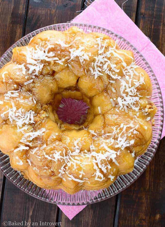 overhead view of Tropical Monkey Bread