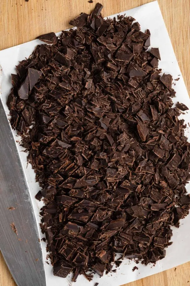 Chopped chocolate bits