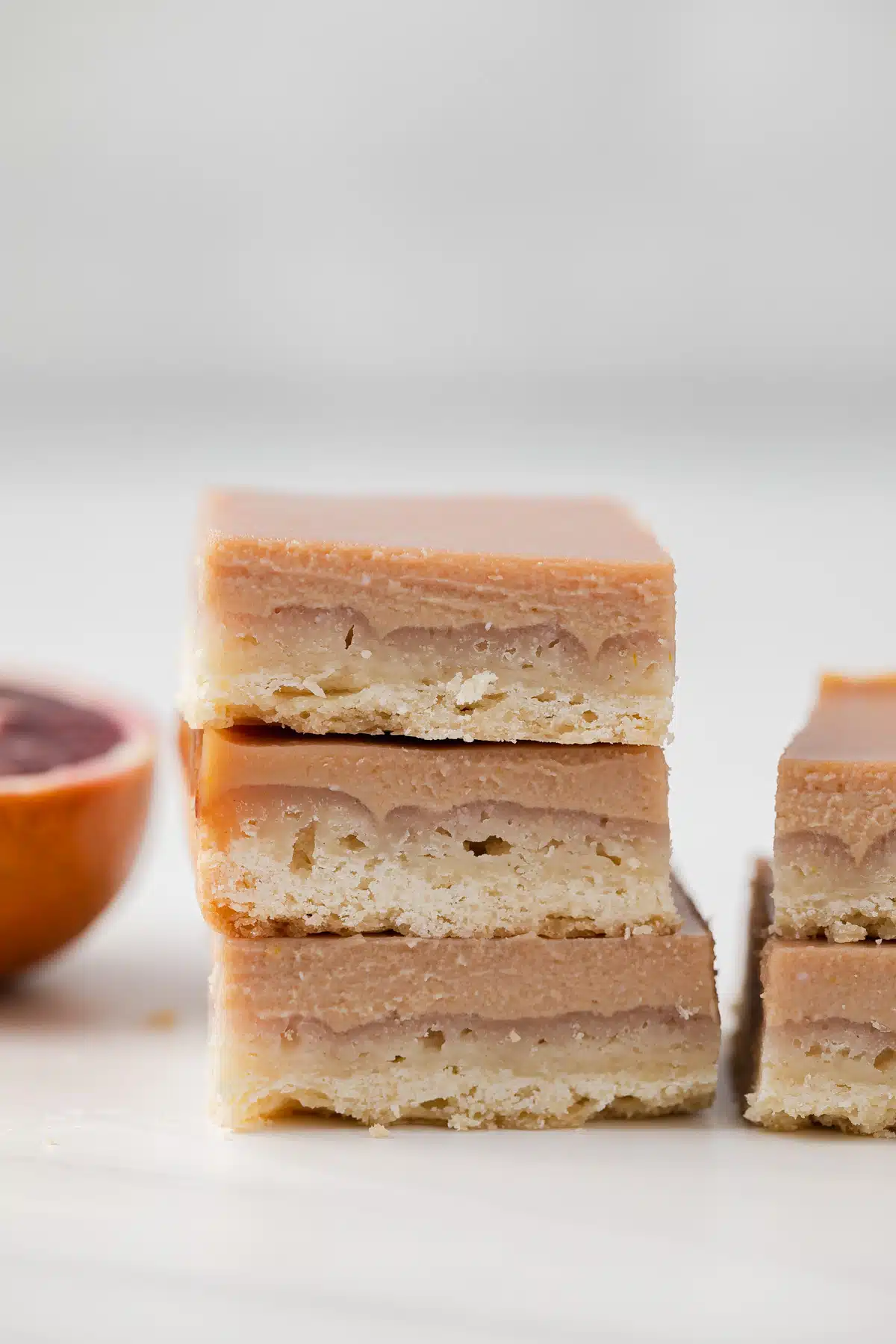 Blood orange bars stacked three high.