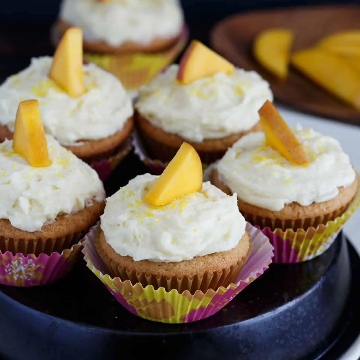 Mango Cupcakes with Mango Buttercream