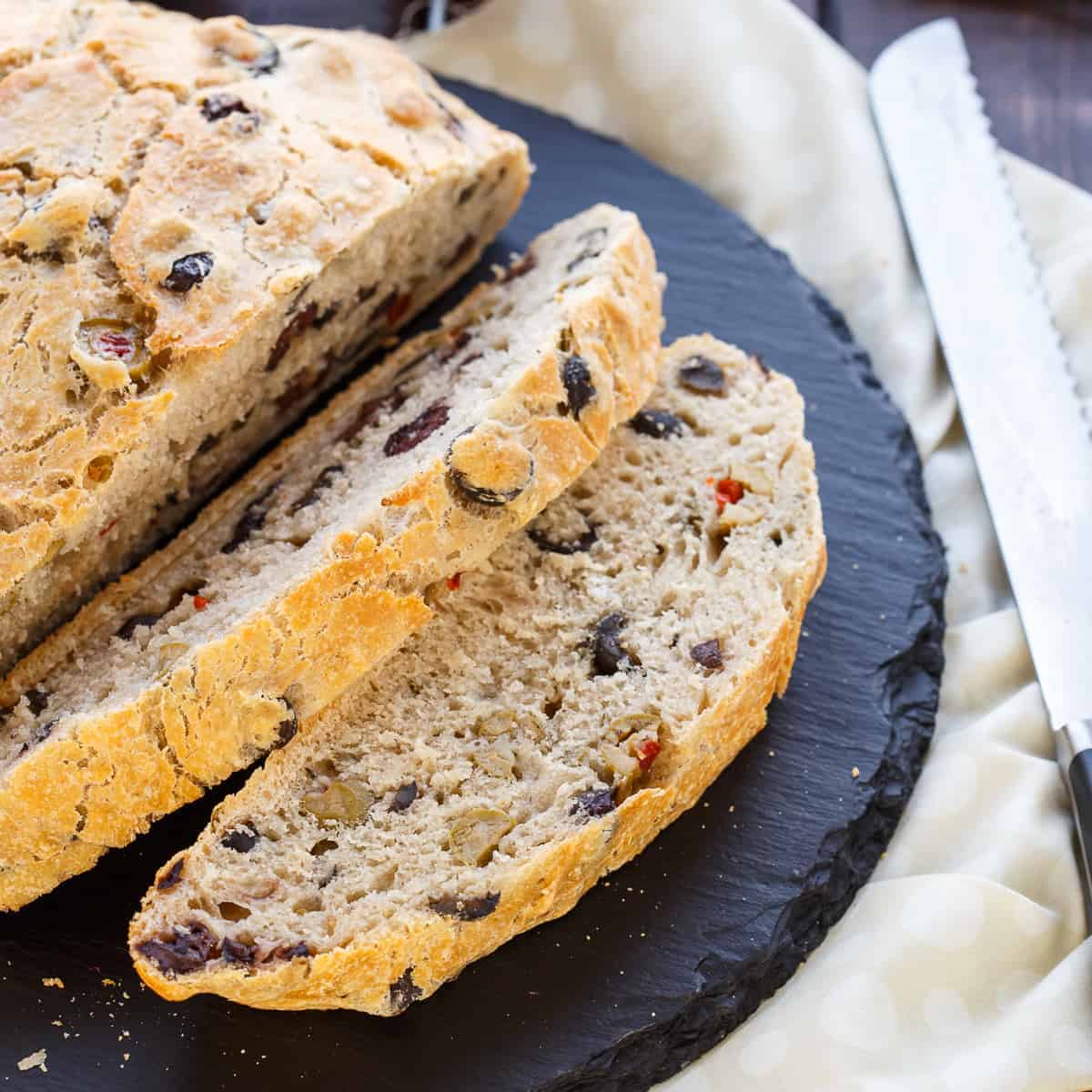 Rosemary Olive Beer Bread