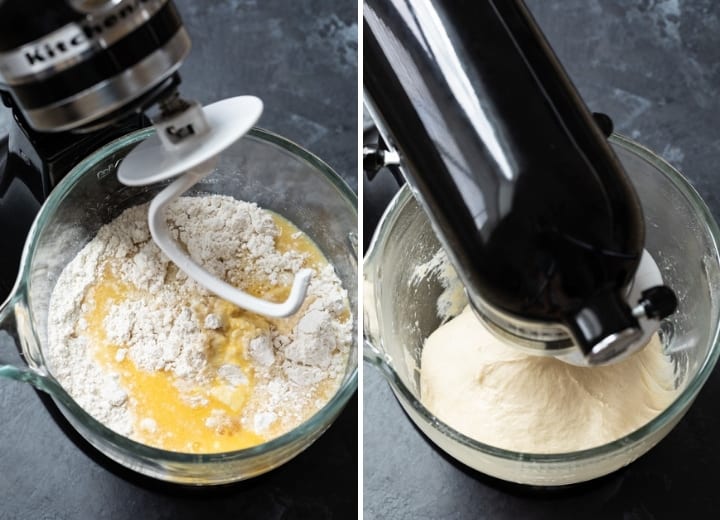 process shots for making Hawaiian sweet rolls dough
