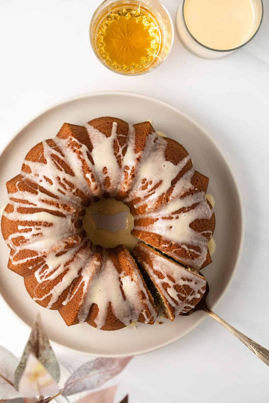 Eggnog Bundt Cake with Rum Glaze Baked by an Introvert