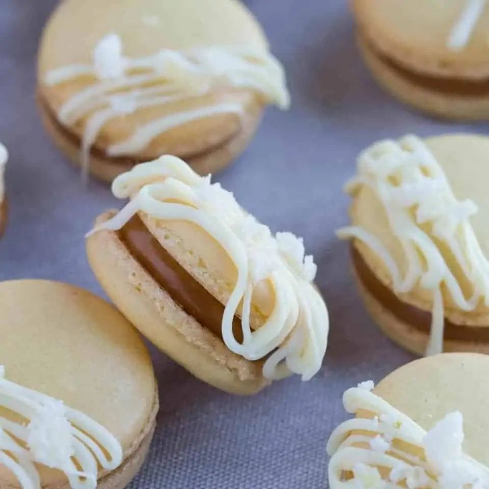 Salted Caramel Ginger Macarons