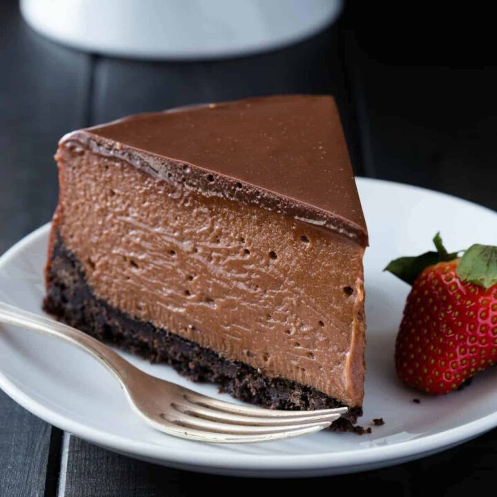 This Nutella Cheesecake tastes like it came from a gourmet bakery. It's decadent, creamy, and full of Nutella flavor.