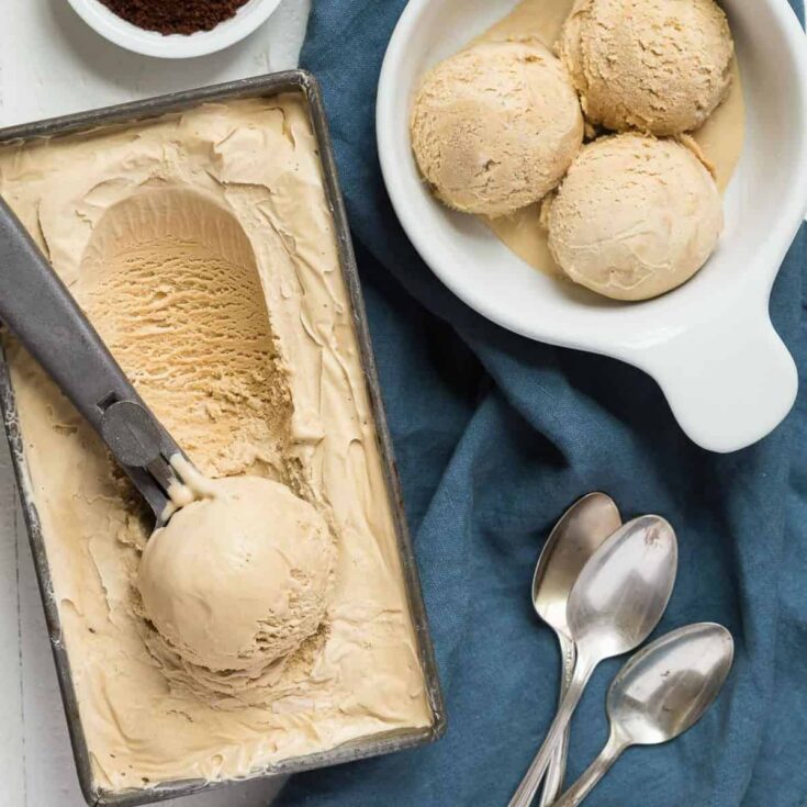 Homemade Coffee Ice Cream Recipe | Baked by an Introvert
