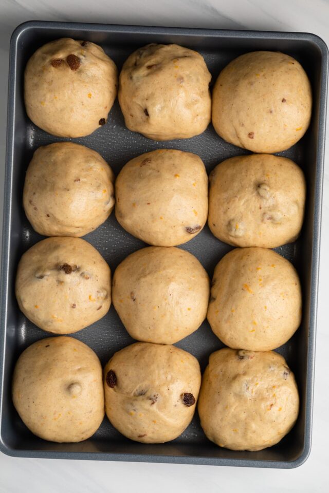 Rising yeast dough.