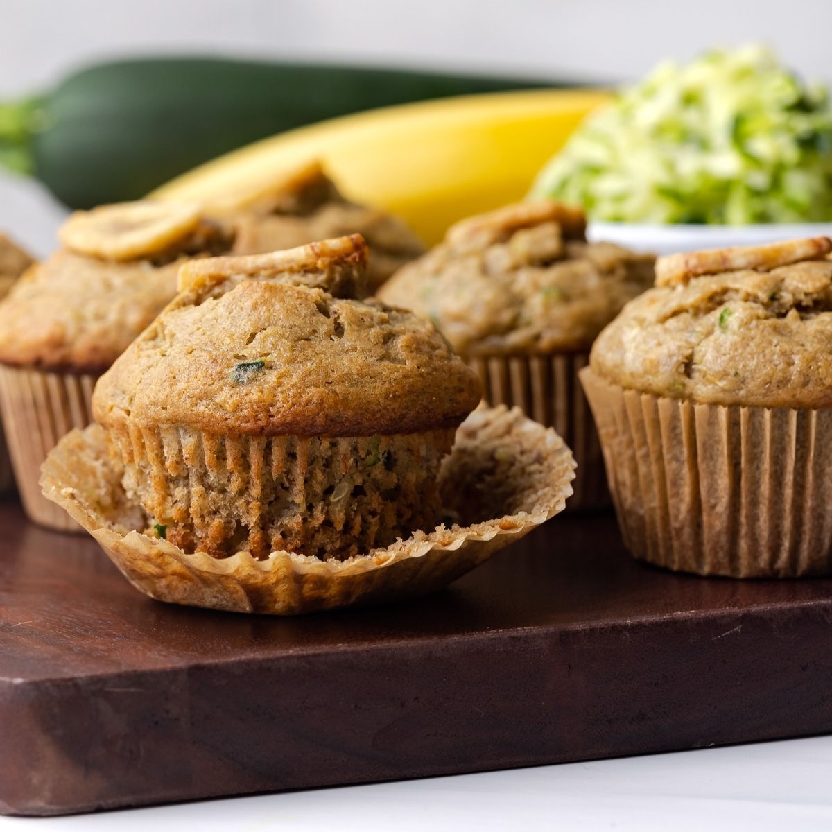 Zucchini Banana Muffins