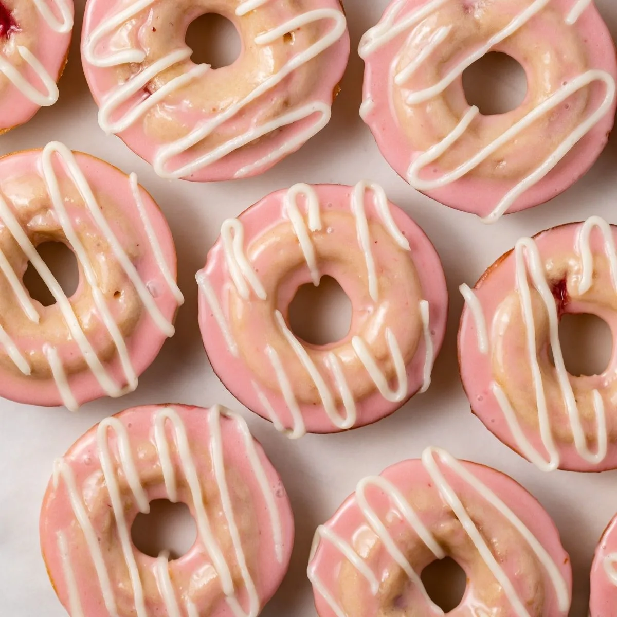 Baked Strawberry Donuts