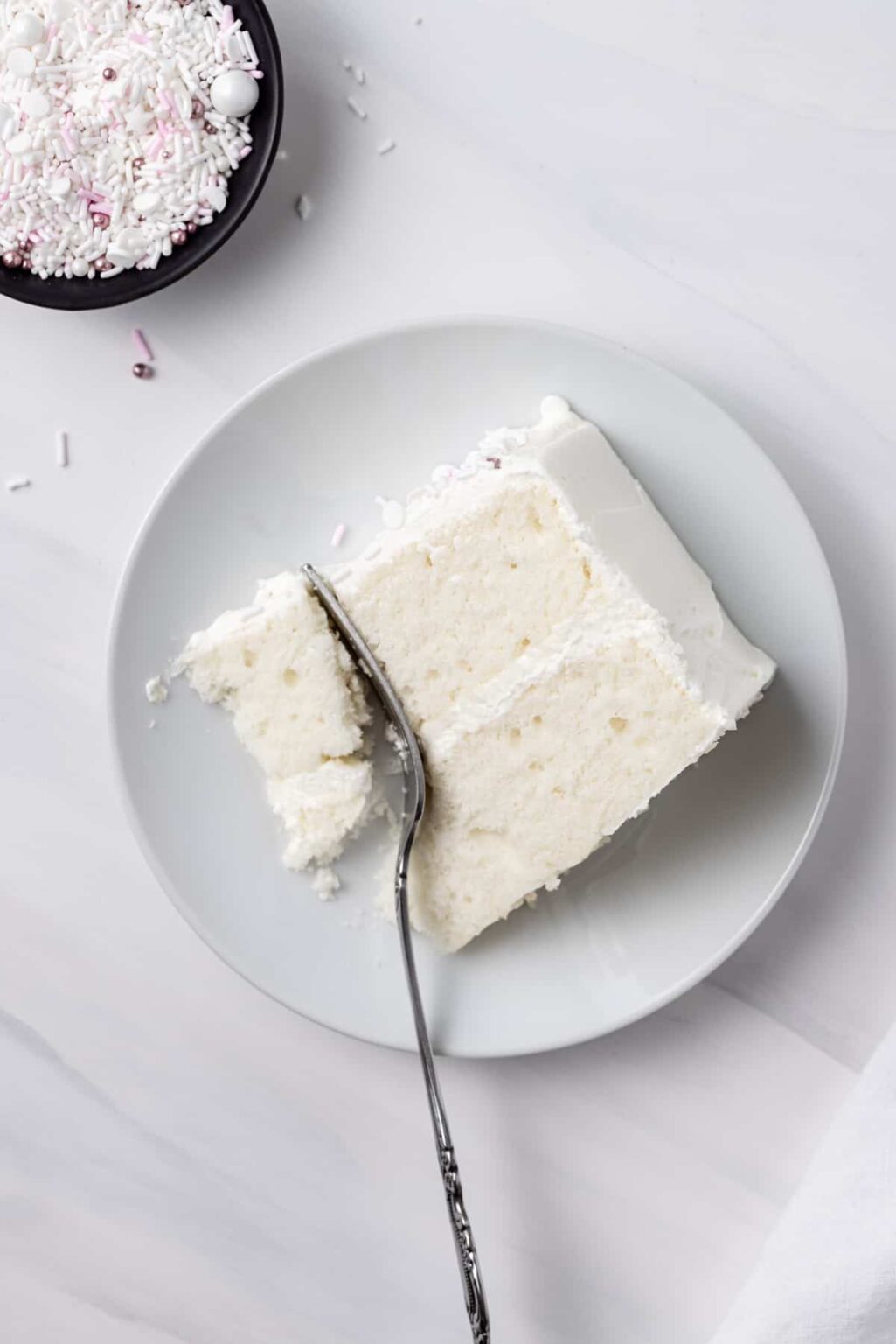 Moist White Cake Recipe with Buttercream Frosting l Baked by an Introvert