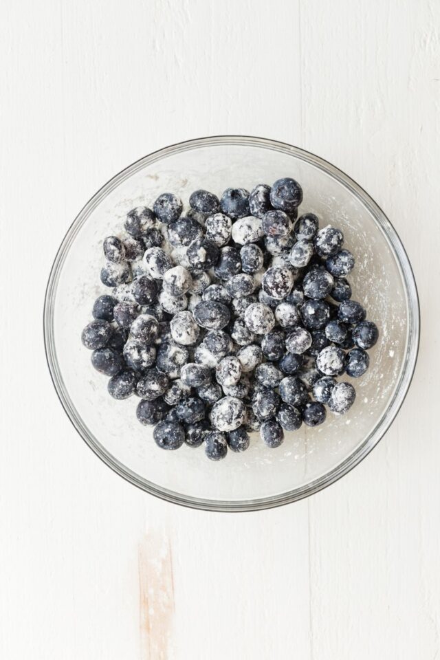 blueberries for in a glass bowl.