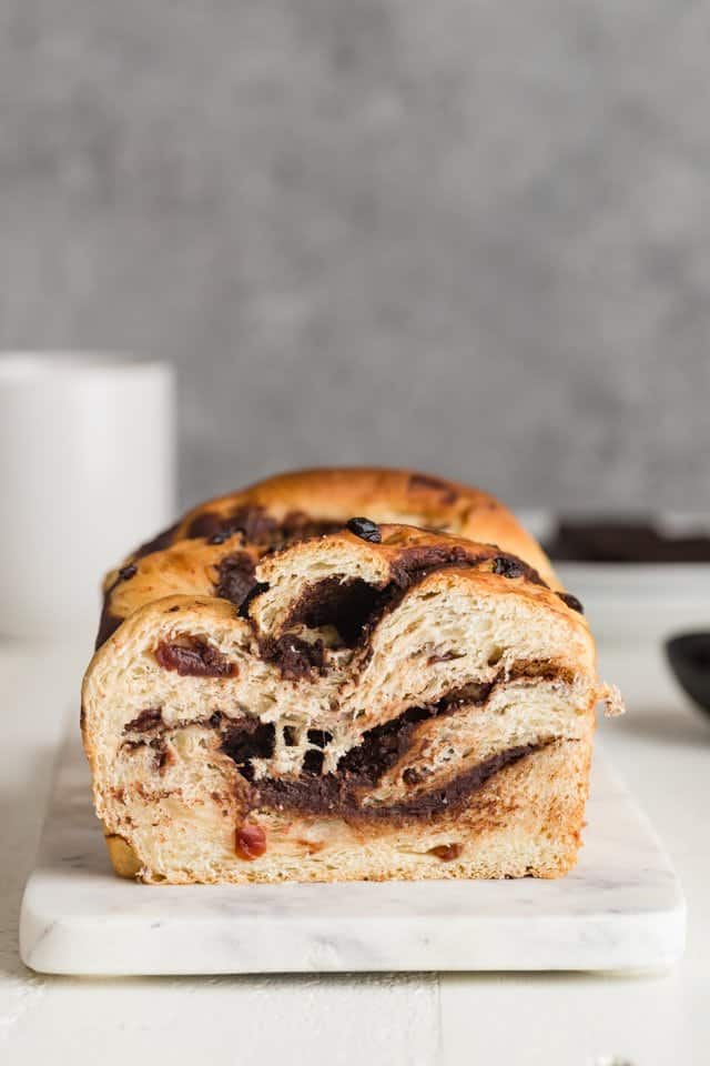 Chocolate Swirl Bread with Cherries