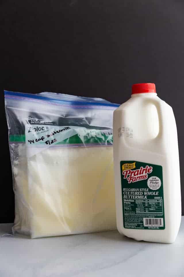 buttermilk next to bagged frozen buttermilk