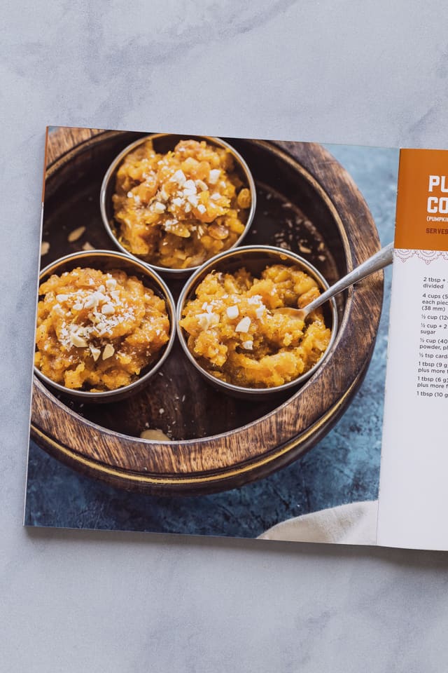 picture of pumpkin coconut halwa from Vegetarian Indian Cooking in the Instant Pot cookbook