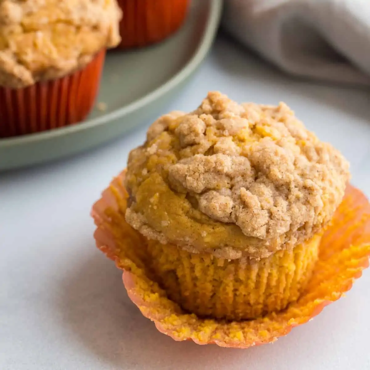 Pumpkin Muffins with Streusel Topping