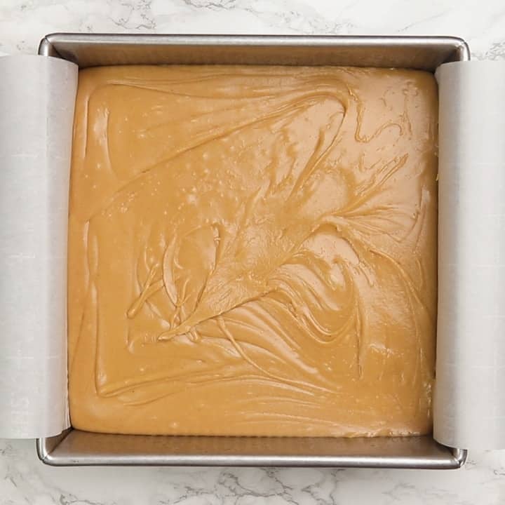 peanut butter fudge in pan