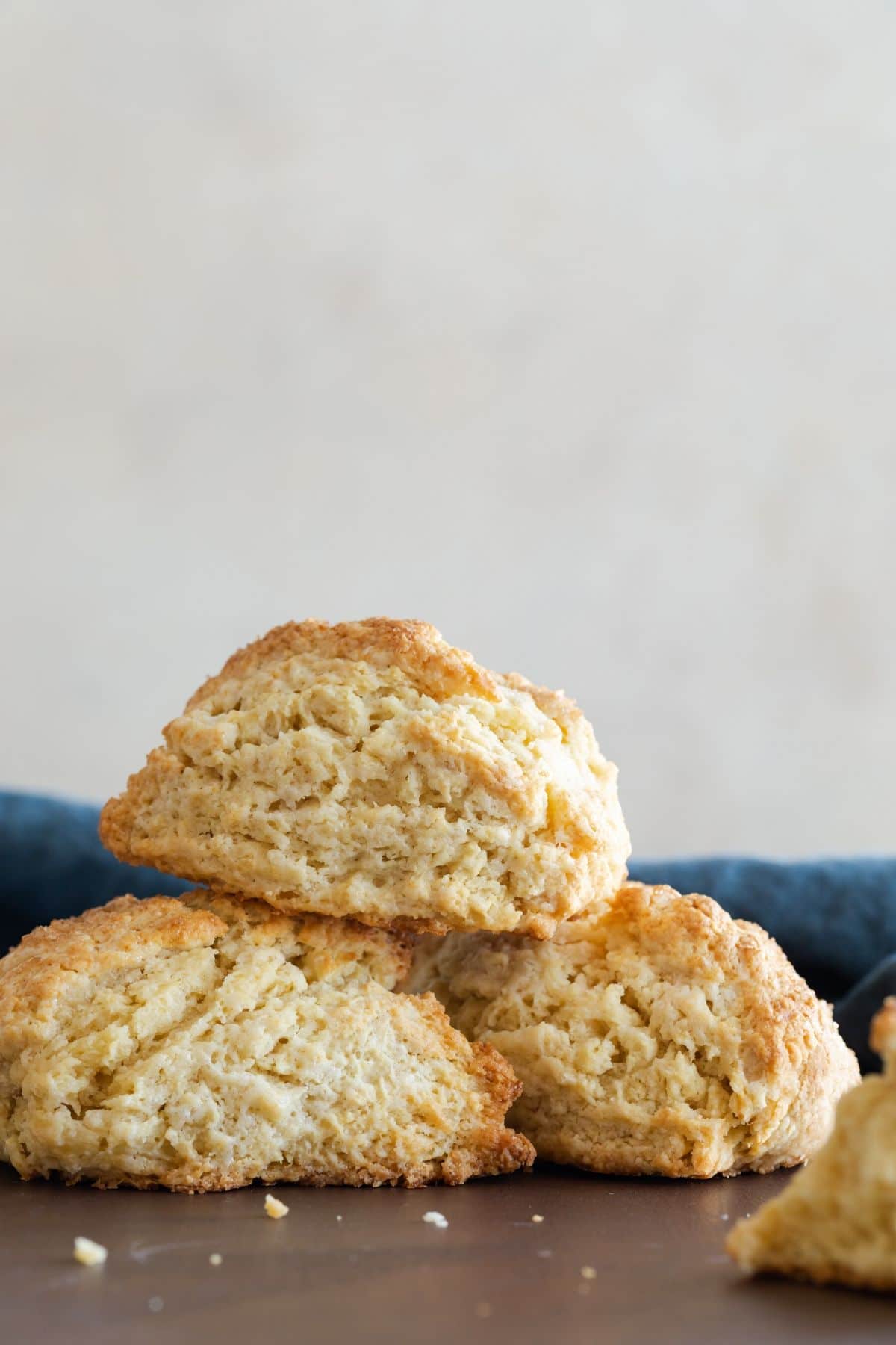 soft scones stacked on one another