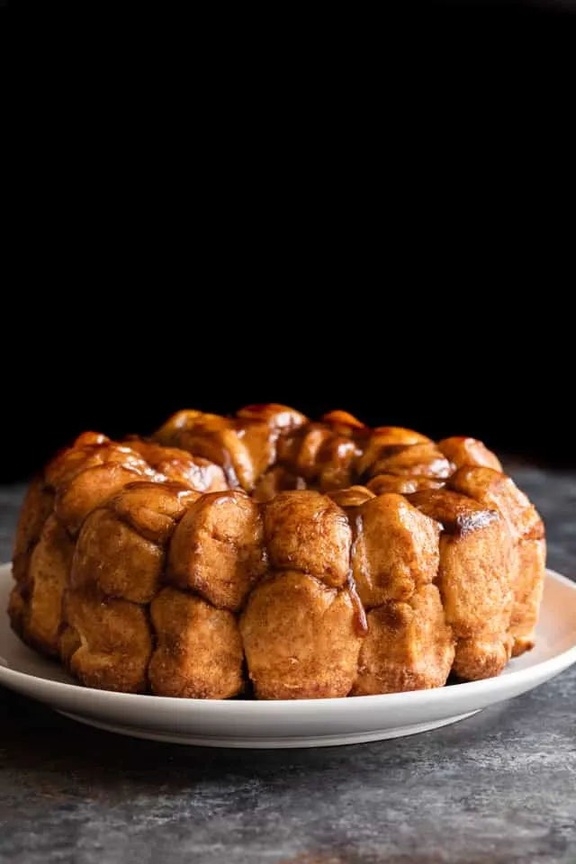 monkey bread on white plate