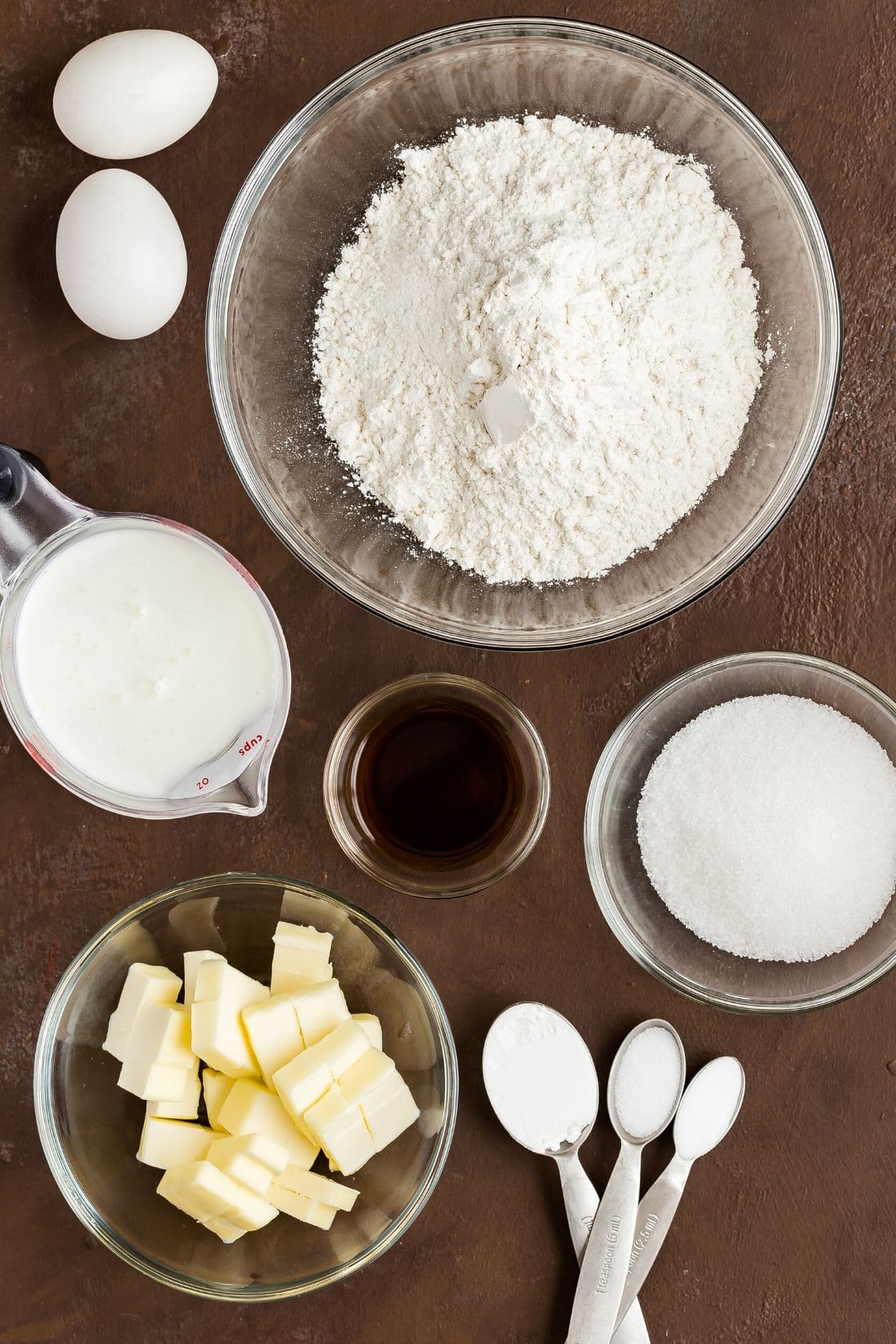 Ingredients for soft scones