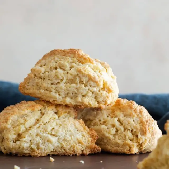 soft scones stacked on one another