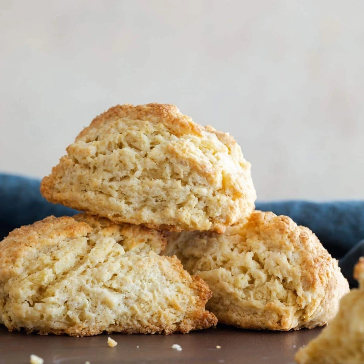 soft scones stacked on one another