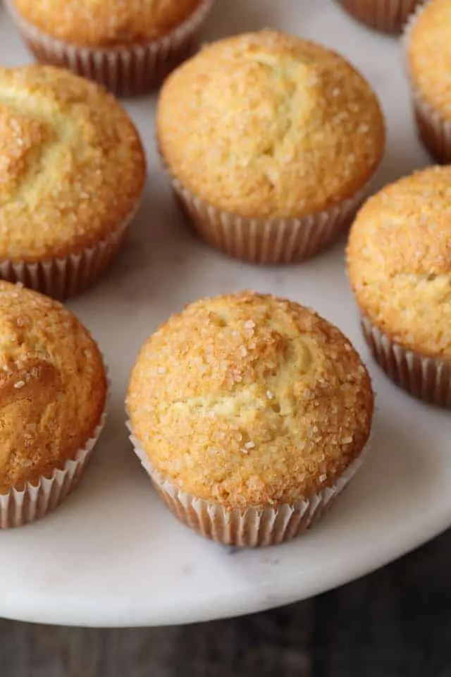 plain muffins on a white plate