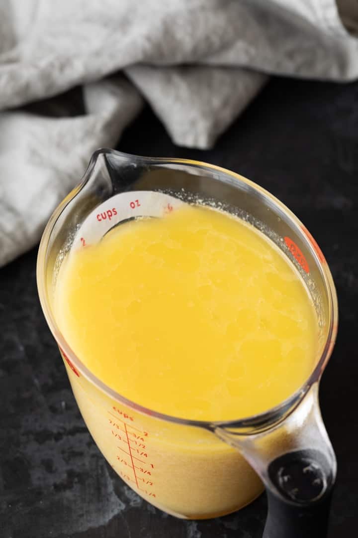 pineapple mixture in a measuring cup