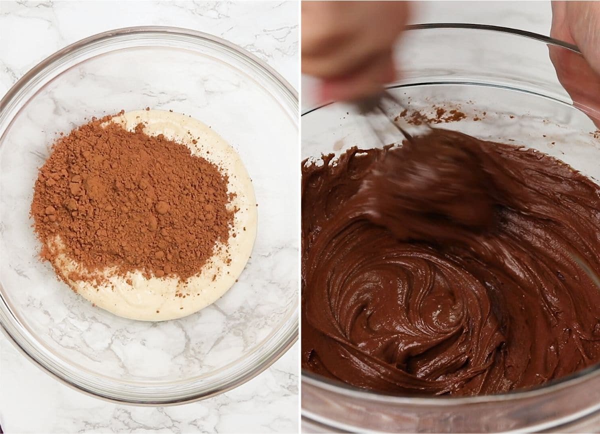 chocolate batter process shots
