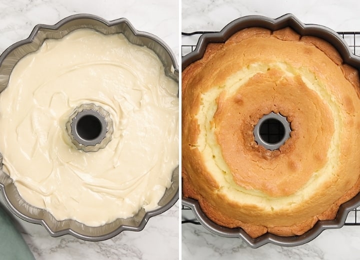 process for baking a sour cream pound cake