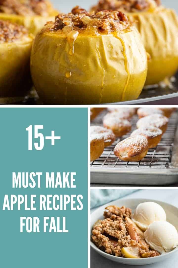 collage of apple recipes