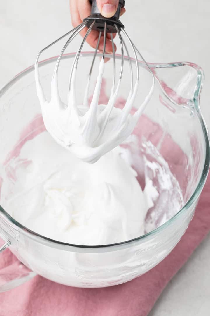 meringue on a whisk attachment
