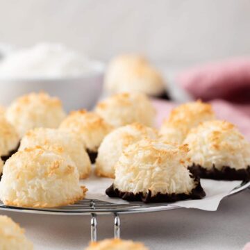 coconut macaroons on wire rack