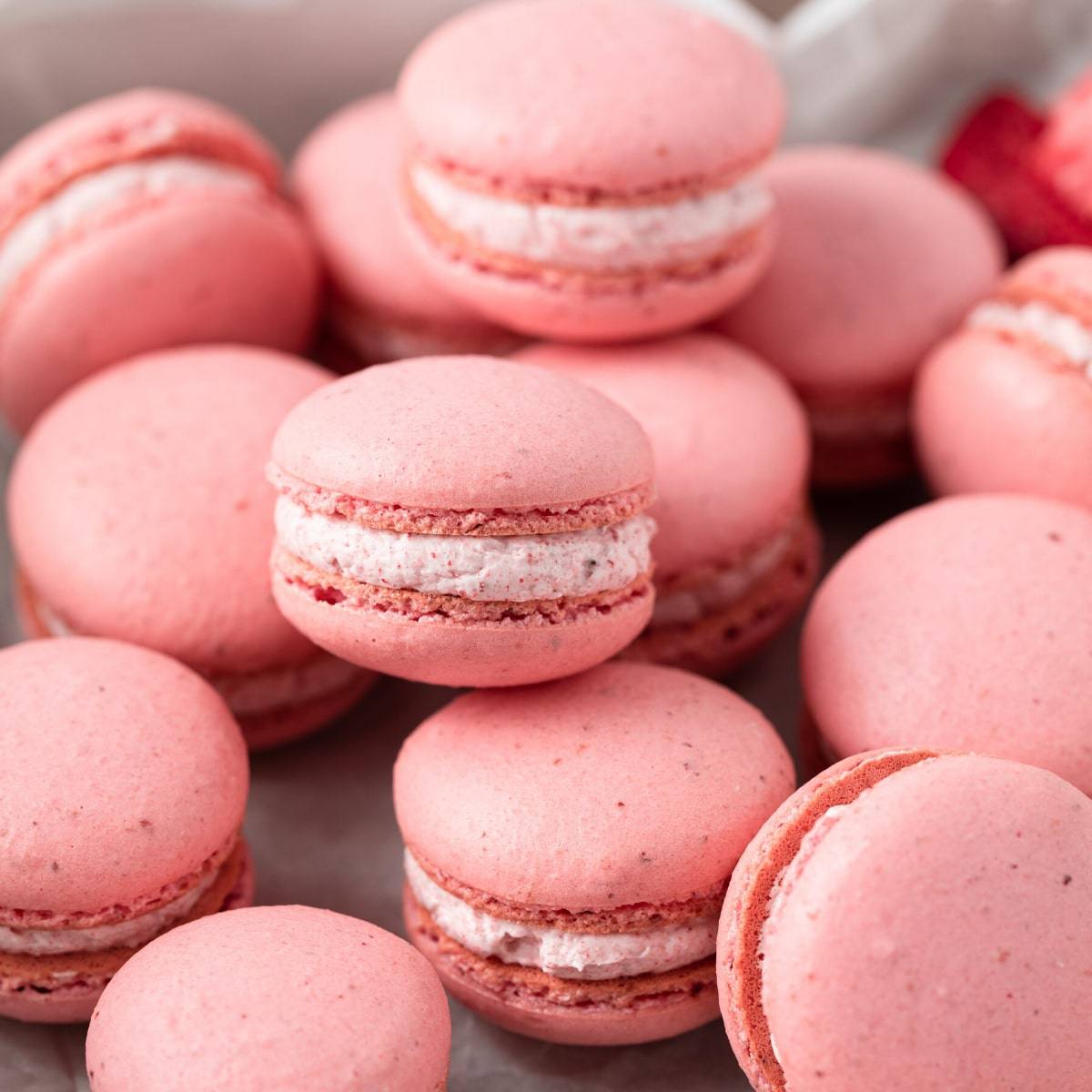 Strawberry Macarons