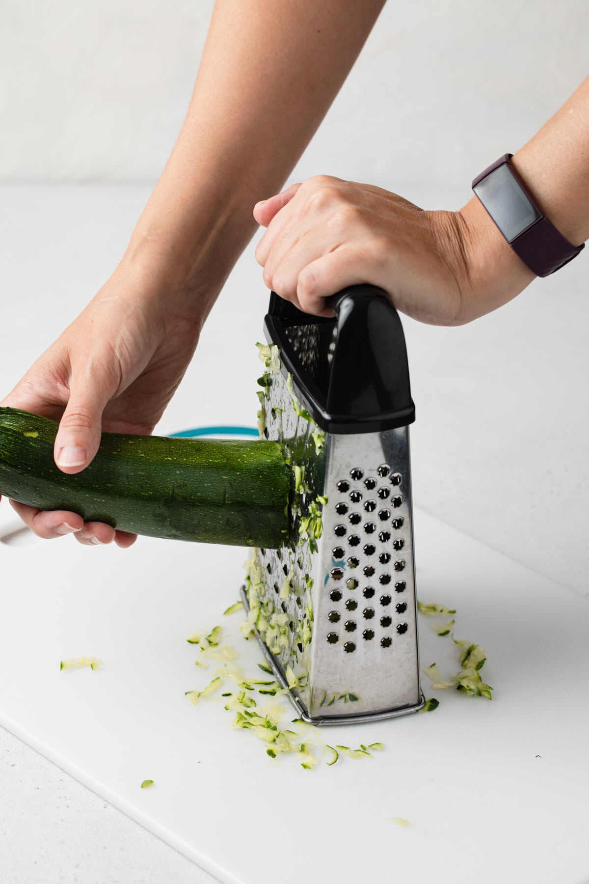 zucchini shredded with box grater