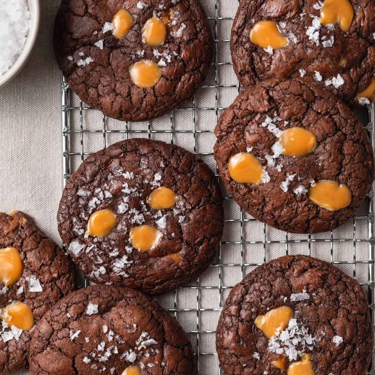 Salted Caramel Brownie Cookies