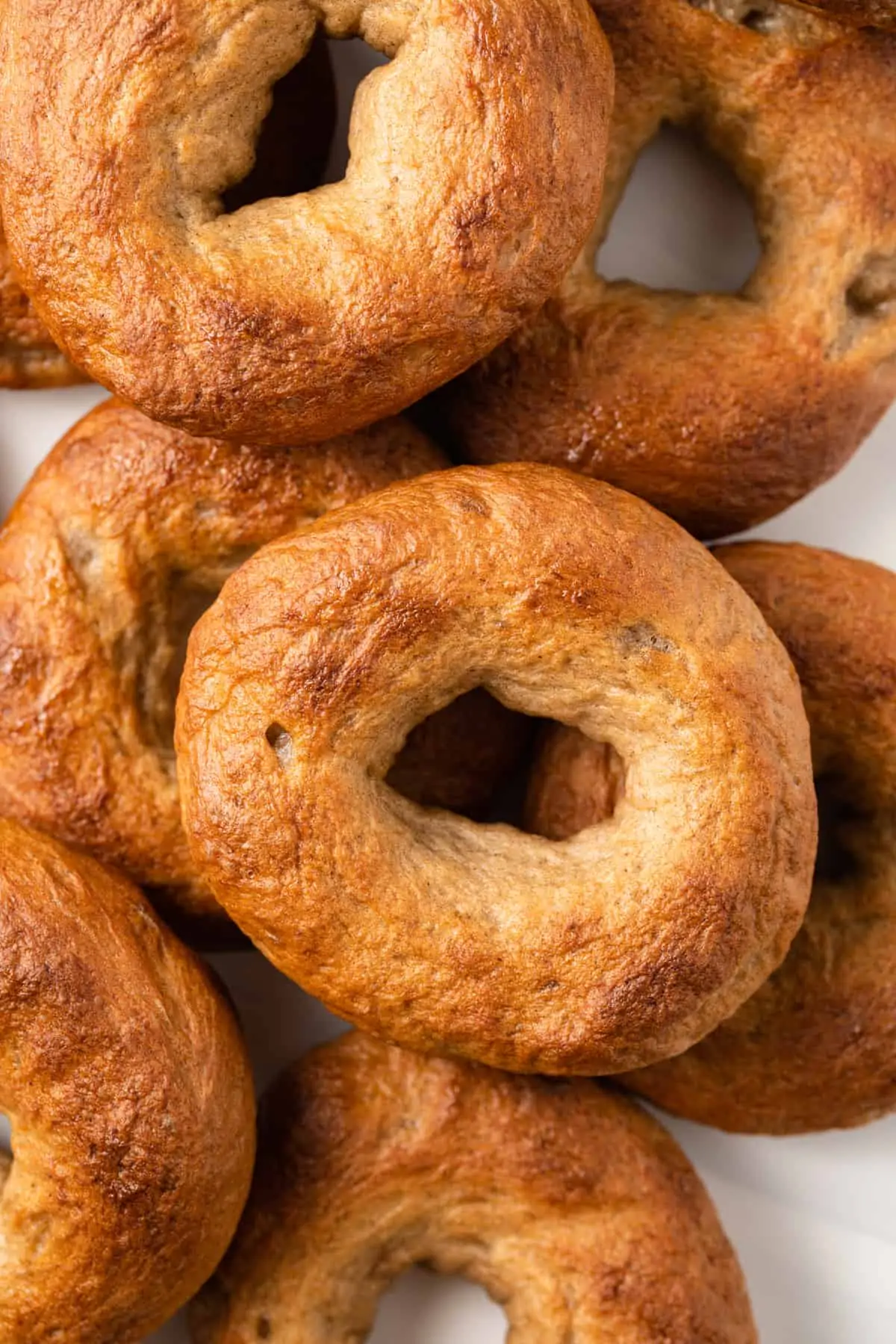 Closeup of Maple Cinnamon Bagels