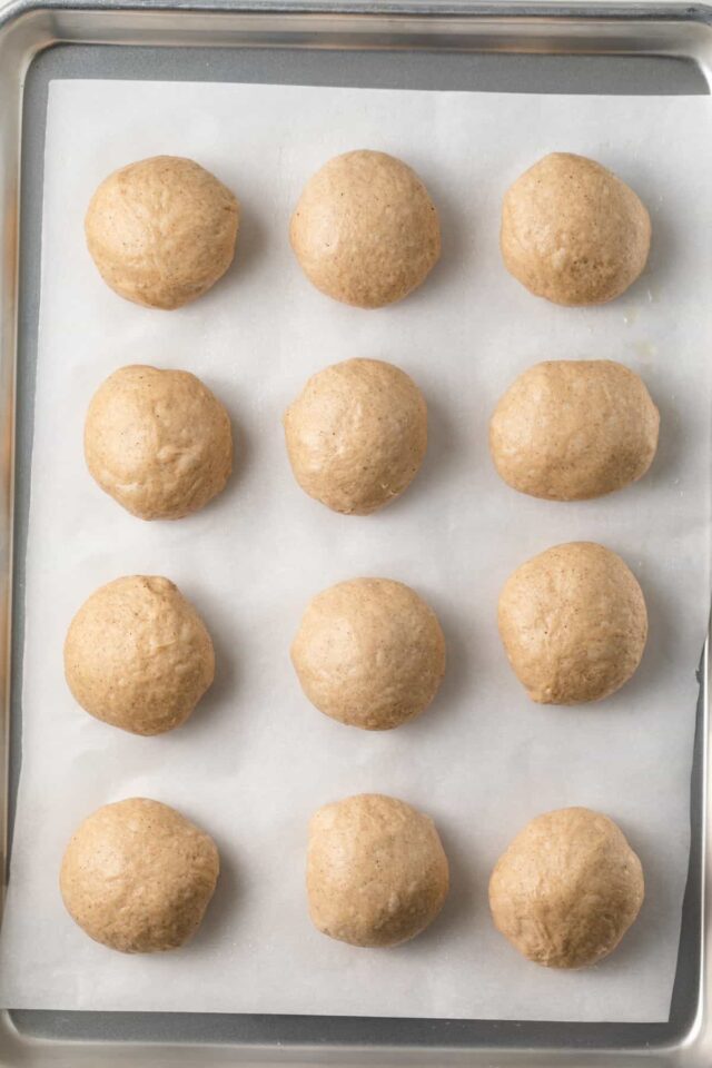 Maple Cinnamon Bagels dough before forming