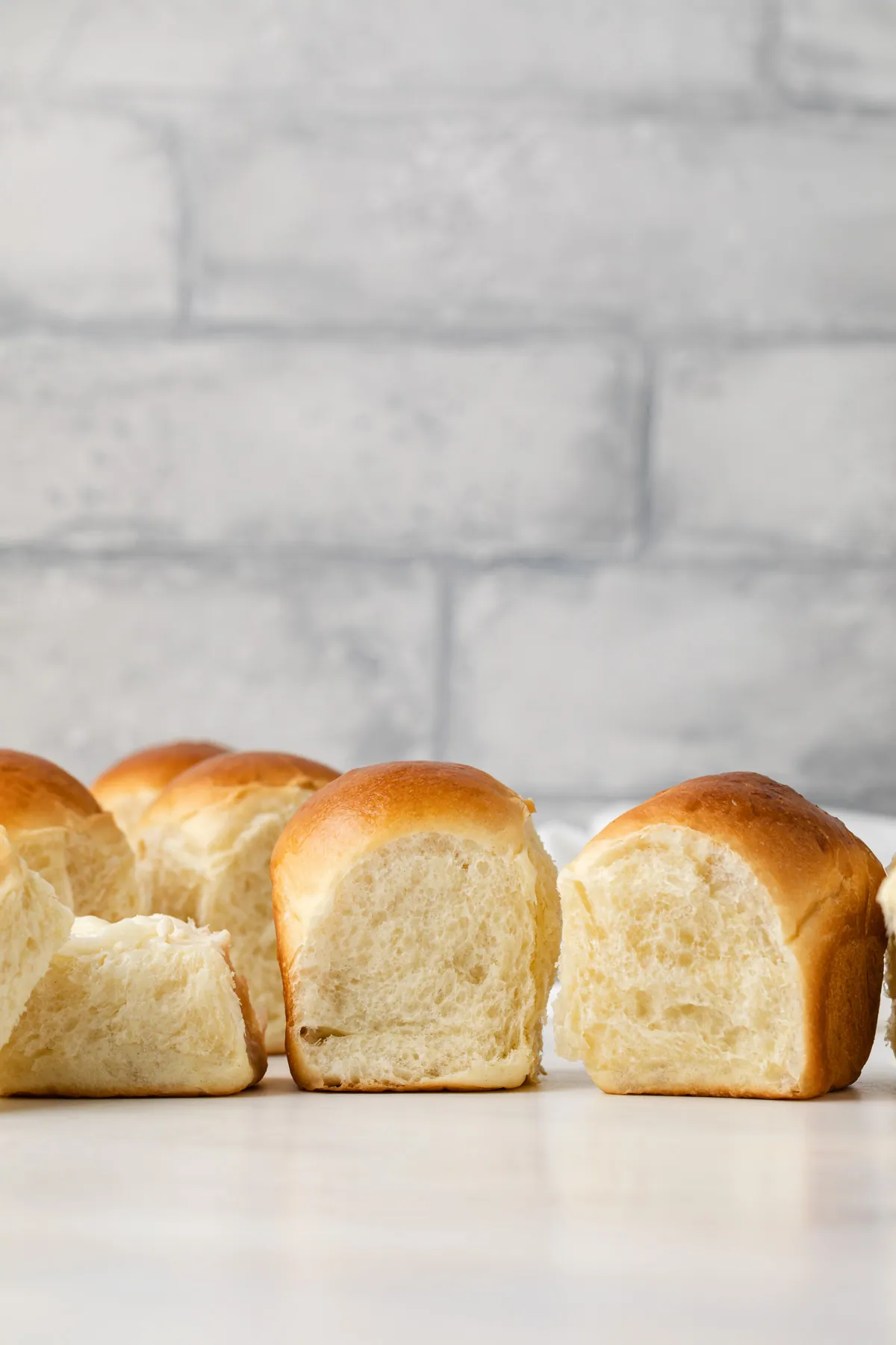 Dinner rolls on the counter