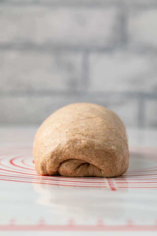 Dough rolled into a log