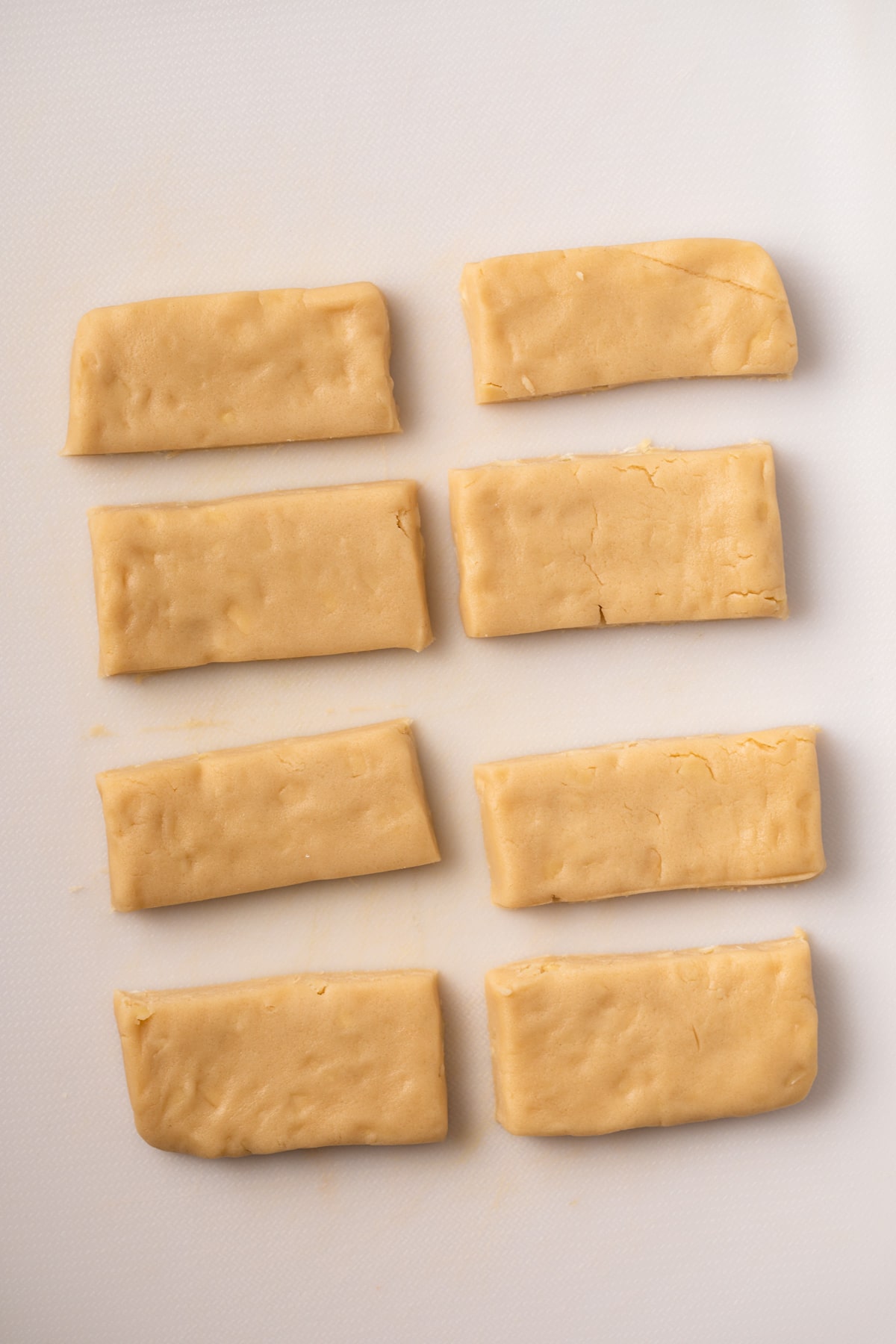 Eight shortbread slices.