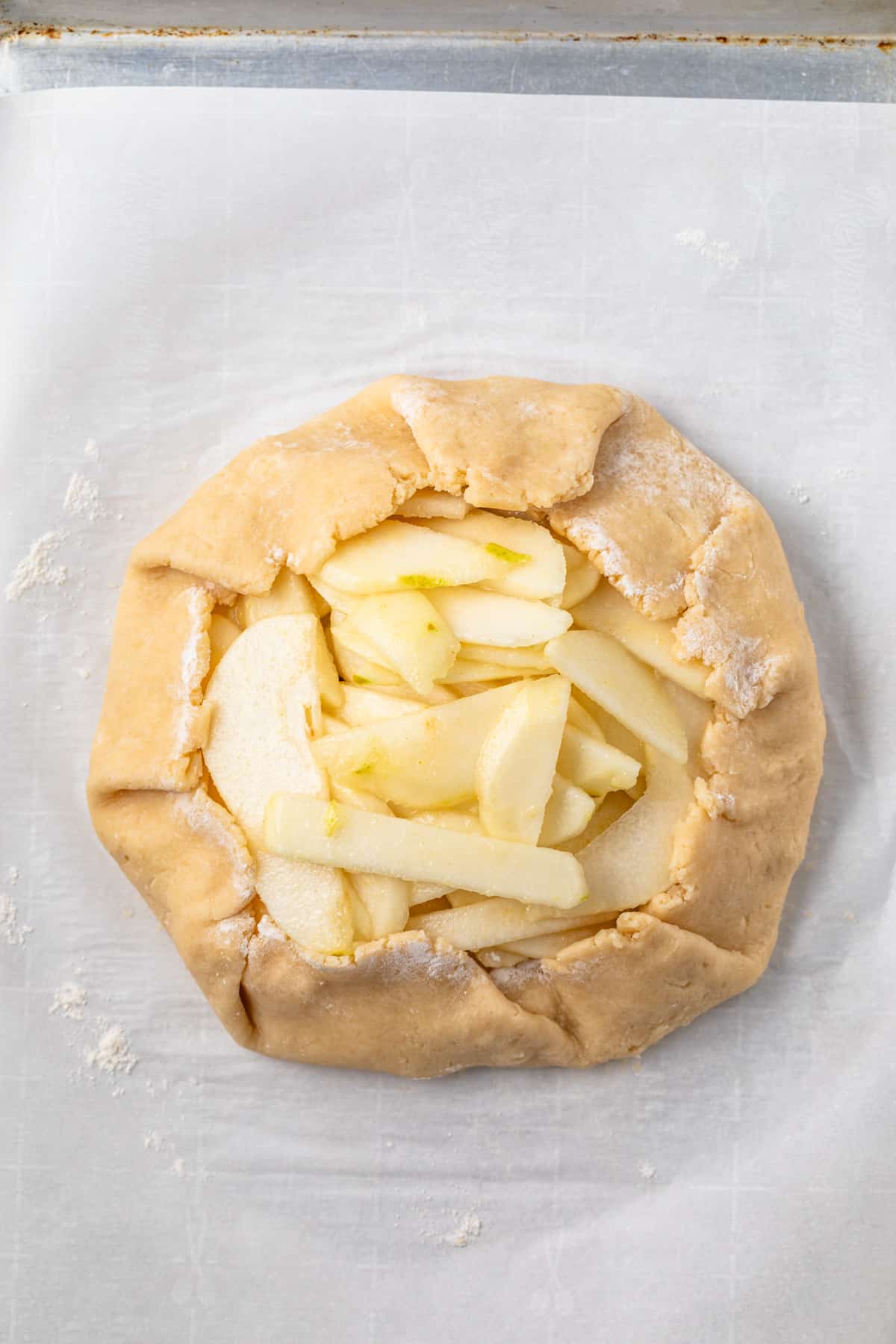 Unbaked crostata.