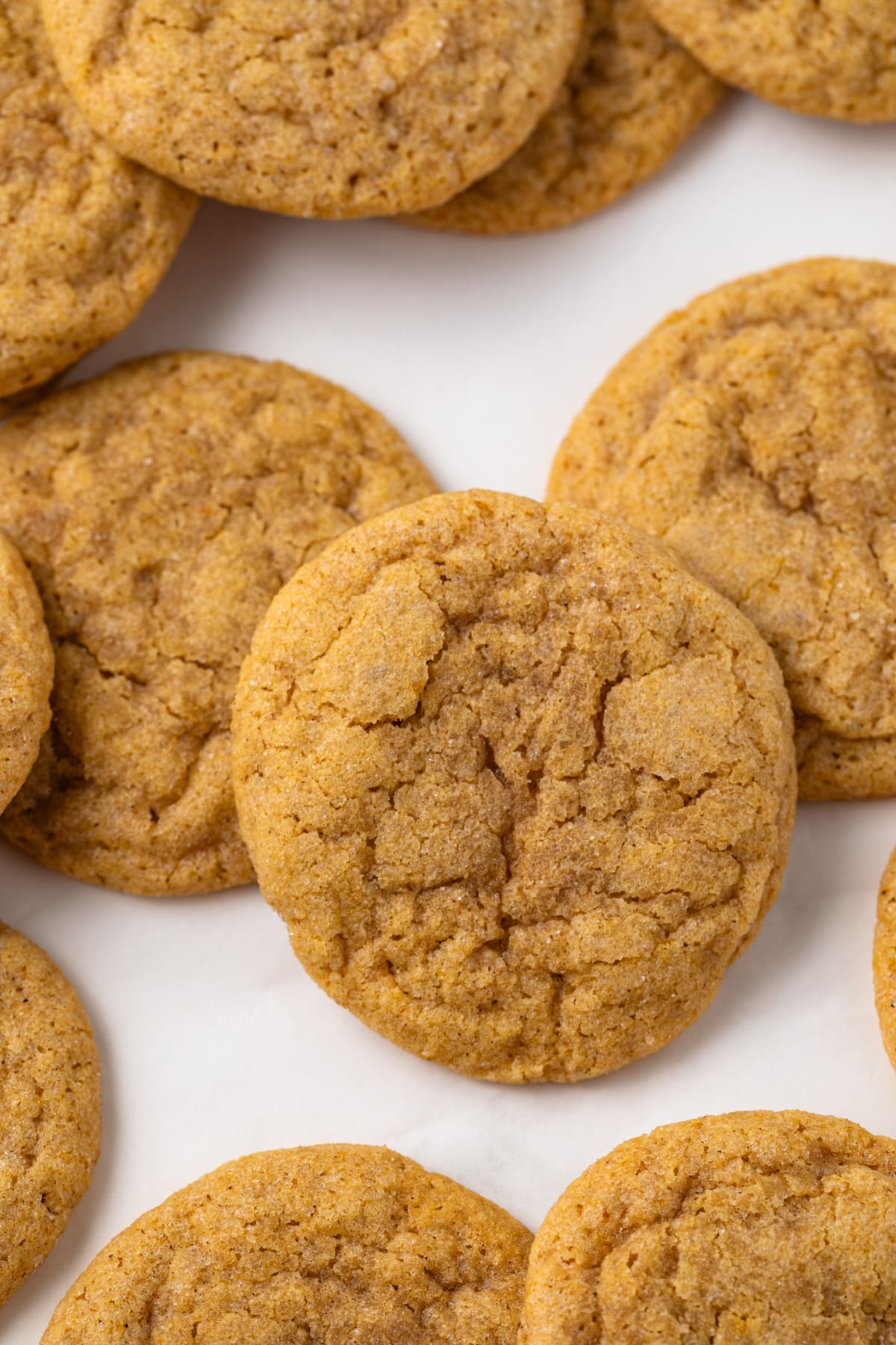 Close up of pumpkin cookies.