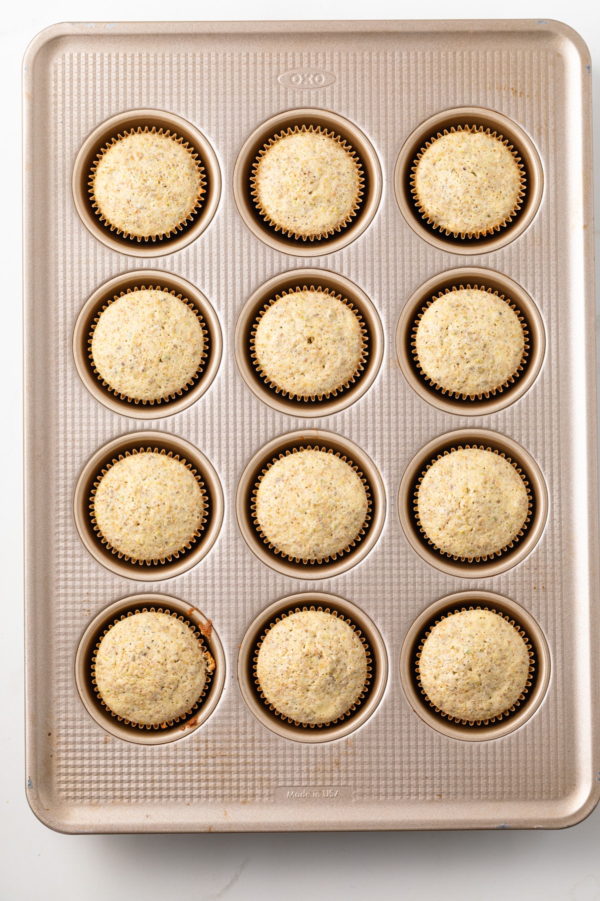 Cupcakes in a muffin pan.