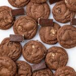 Overhead of Andes mint cookies.