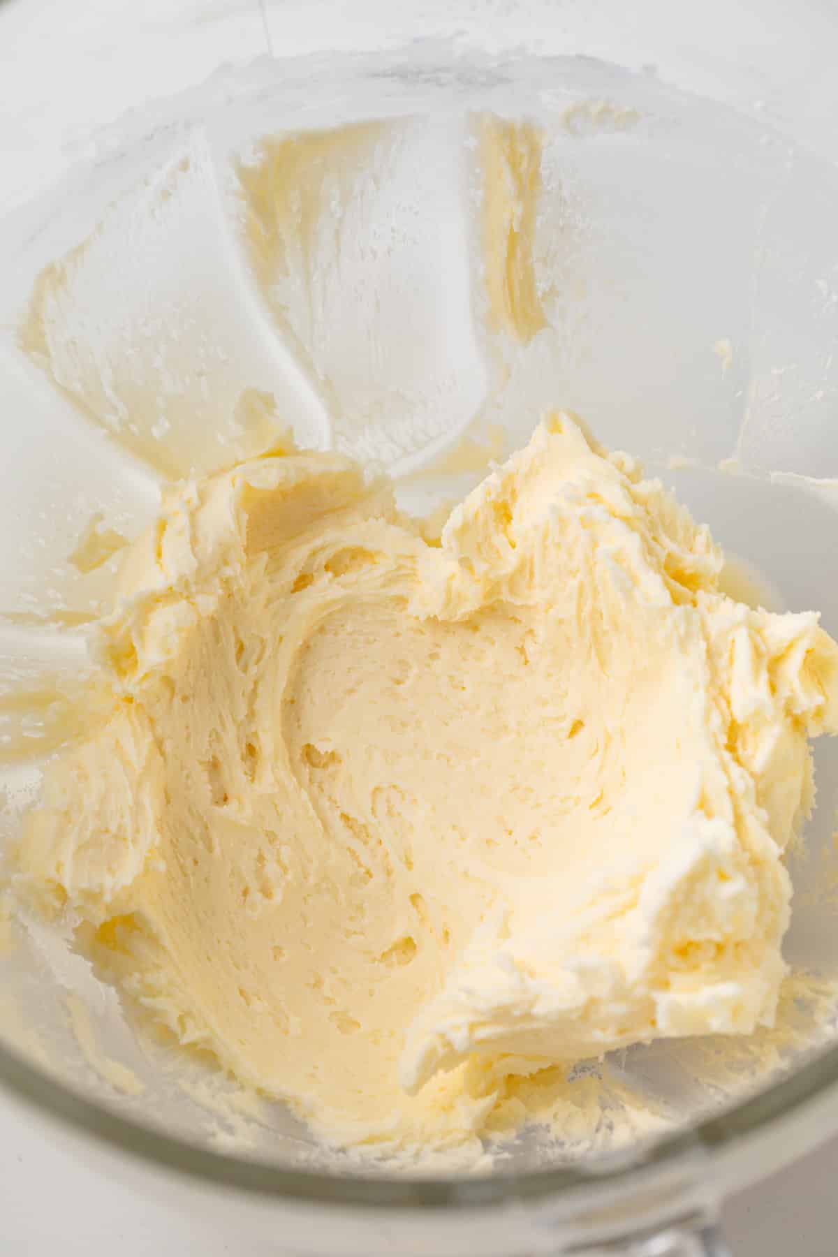 Creamed butter and powdered sugar.